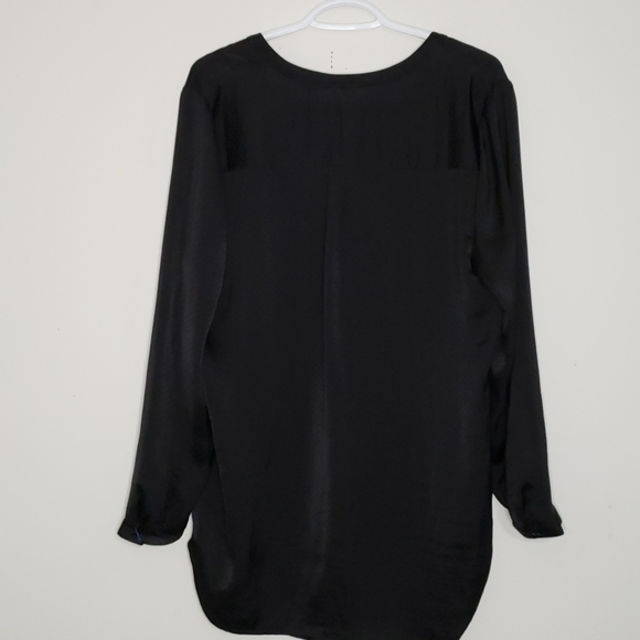 Kismet Women Black Button Down Blouse Size L - Picture 3 of 5